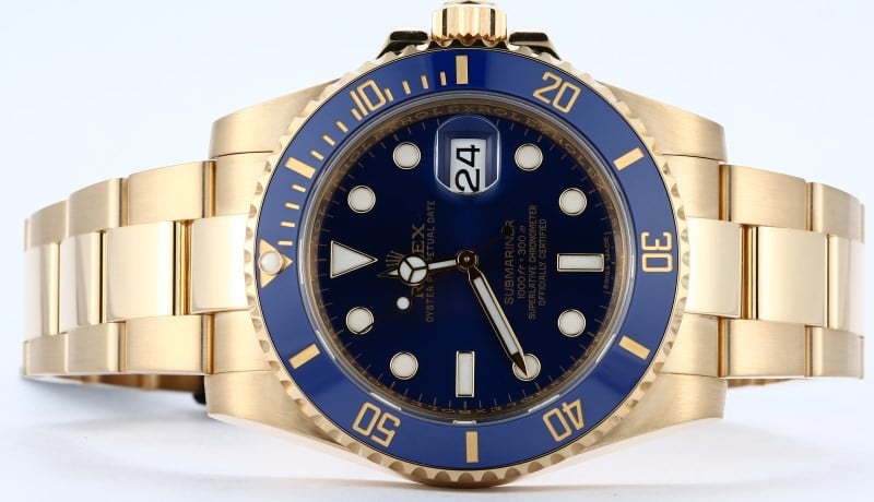 Gold Rolex Submariner 116618