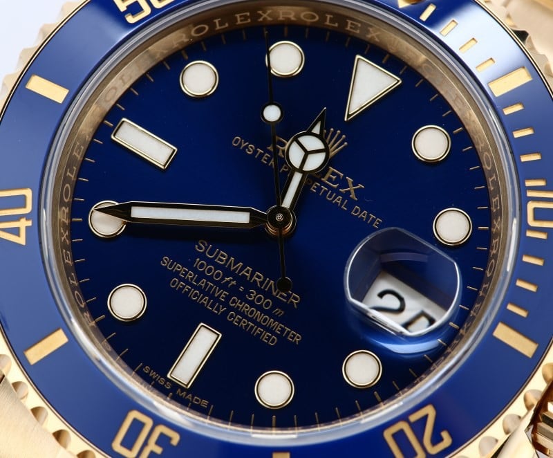 Gold Rolex Submariner 116618