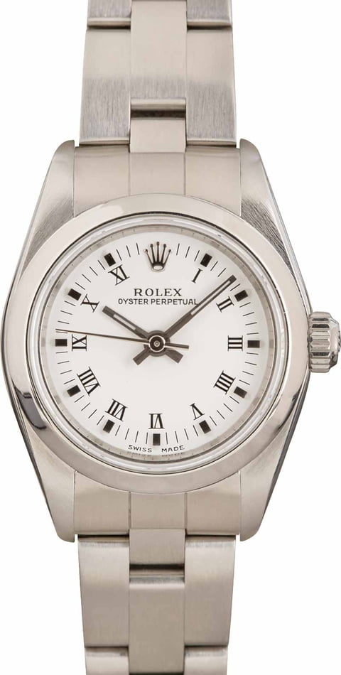 Ladies Rolex Oyster Perpetual 76080 White