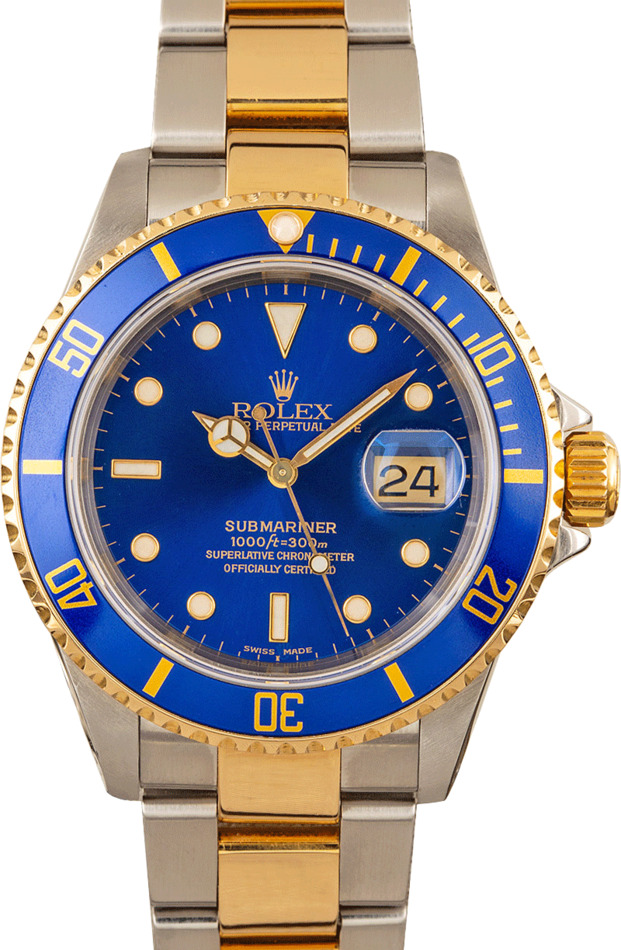 Certified Rolex Submariner 16613 Blue Insert