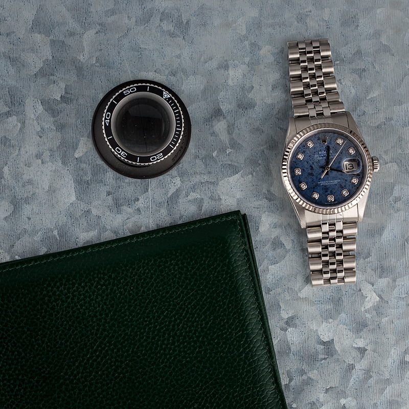 Used Rolex Datejust 16234 Lapis Diamond Dial