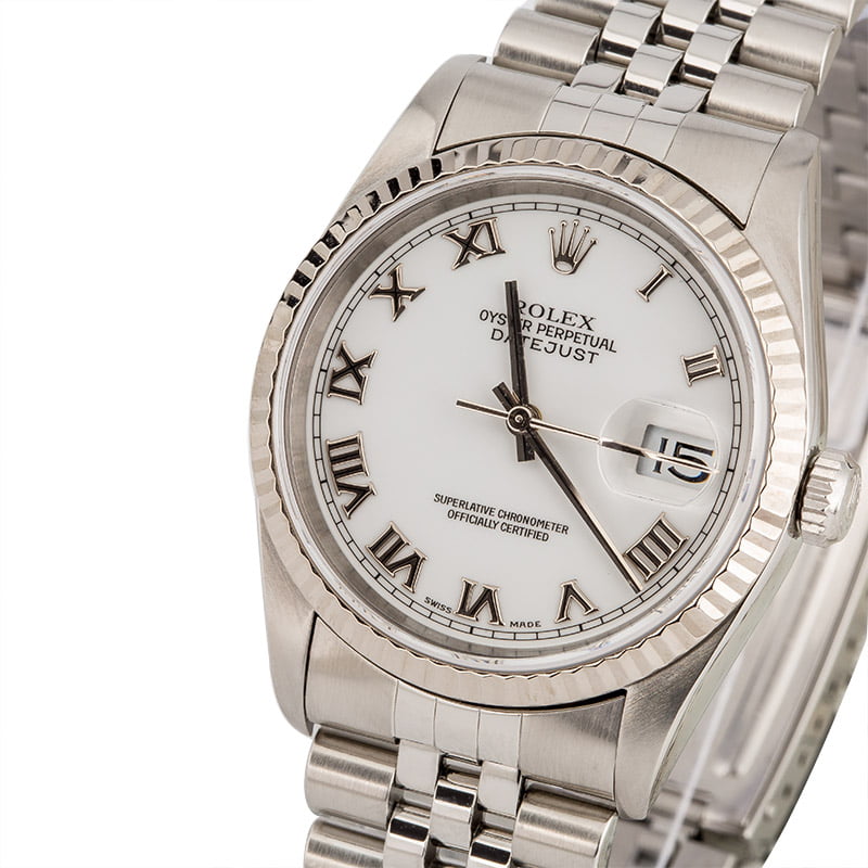 PreOwned Rolex DateJust 16234 White
