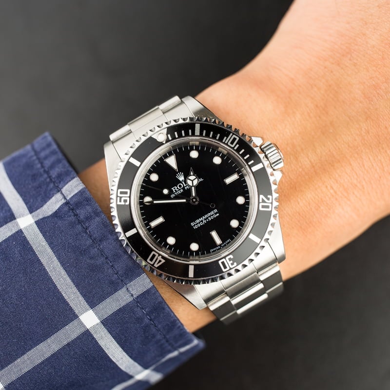 Used Rolex 14060M No Date Submariner Dive Watch