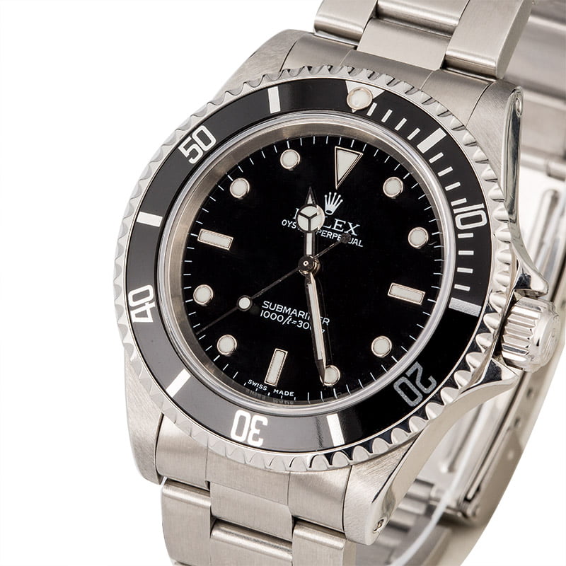 Certified Rolex Submariner 14060 No Date Model