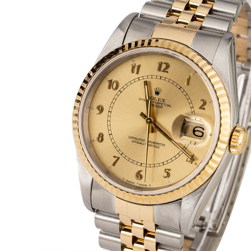 Rolex Datejust 16233 Champagne Arabic Dial