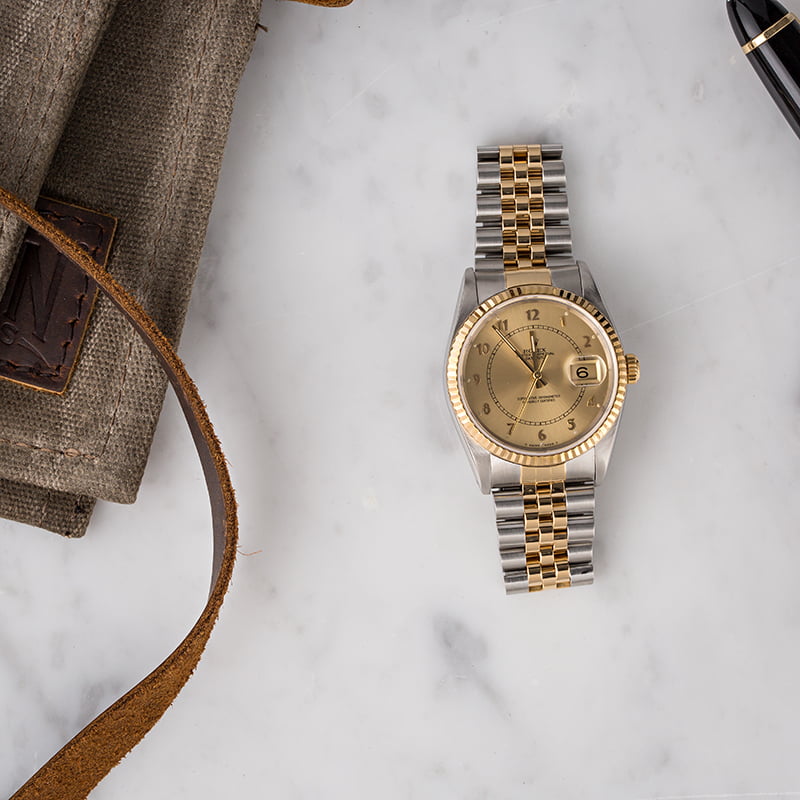 Rolex Datejust 16233 Champagne Arabic Dial