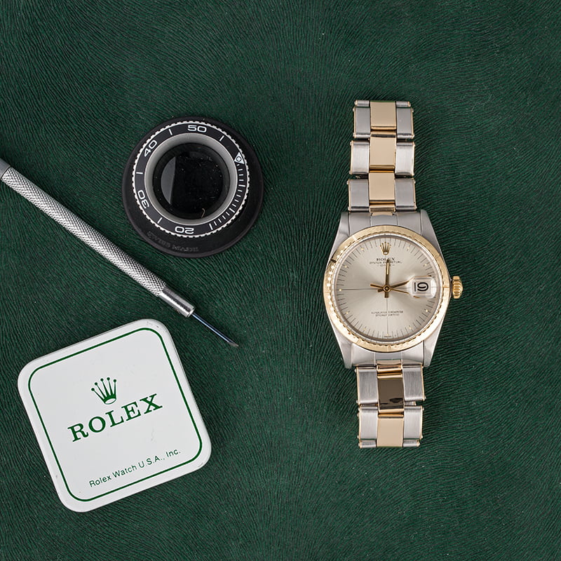 Rolex Date 1512 Silver Quadrant Dial