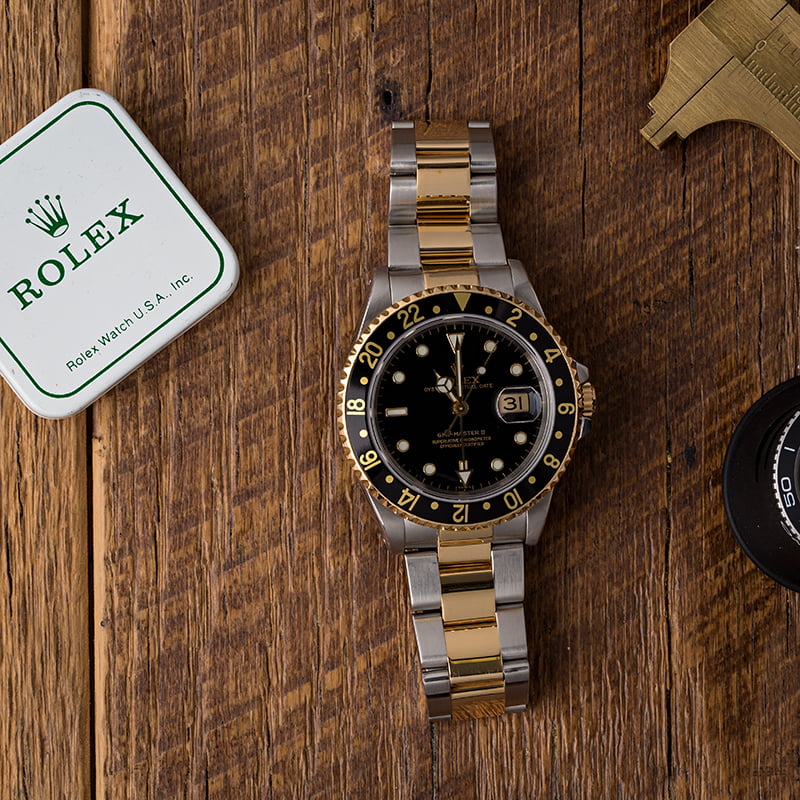 PreOwned Rolex GMT-Master II Ref 16713 Two Tone Oyster