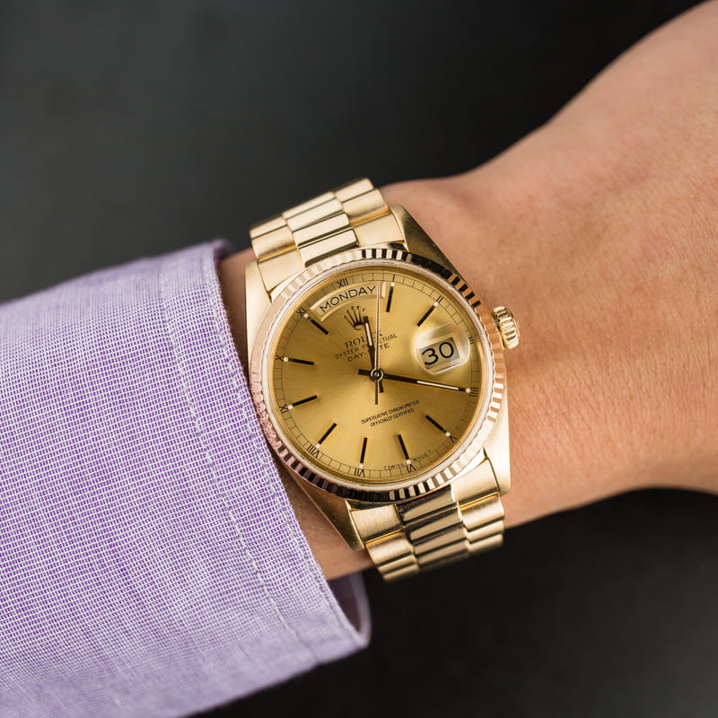 PreOwned Rolex Day-Date President 18038 Champagne Dial