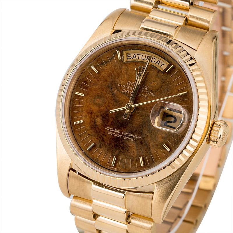 Rolex Day-Date President 18038 Exotic Wood Dial