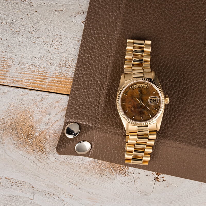 Rolex Day-Date President 18038 Exotic Wood Dial