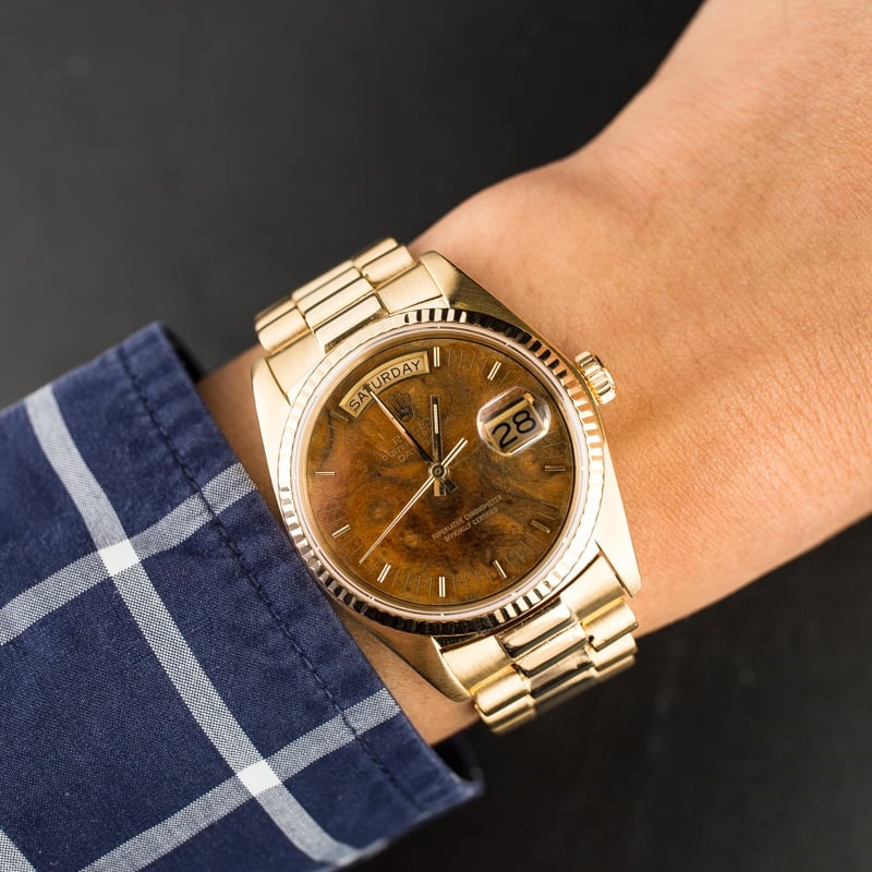 Rolex Day-Date President 18038 Exotic Wood Dial