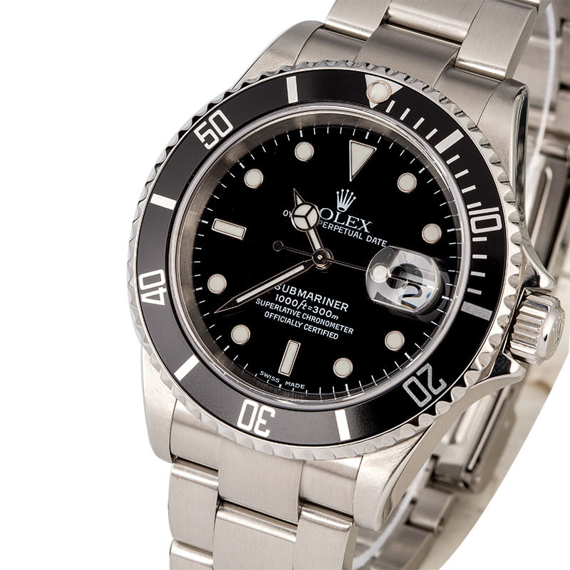Men's Rolex Submariner 16610 Steel 40MM Case