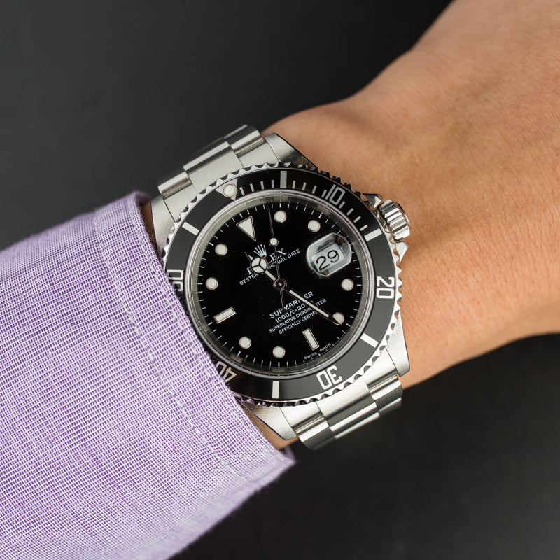 Men's Rolex Submariner 16610 Steel 40MM Case
