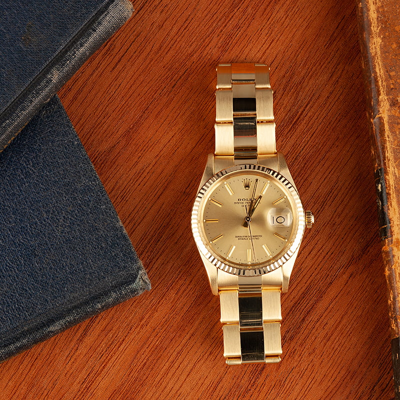 Pre-Owned Rolex Date 15037 Oyster Rivet Bracelet