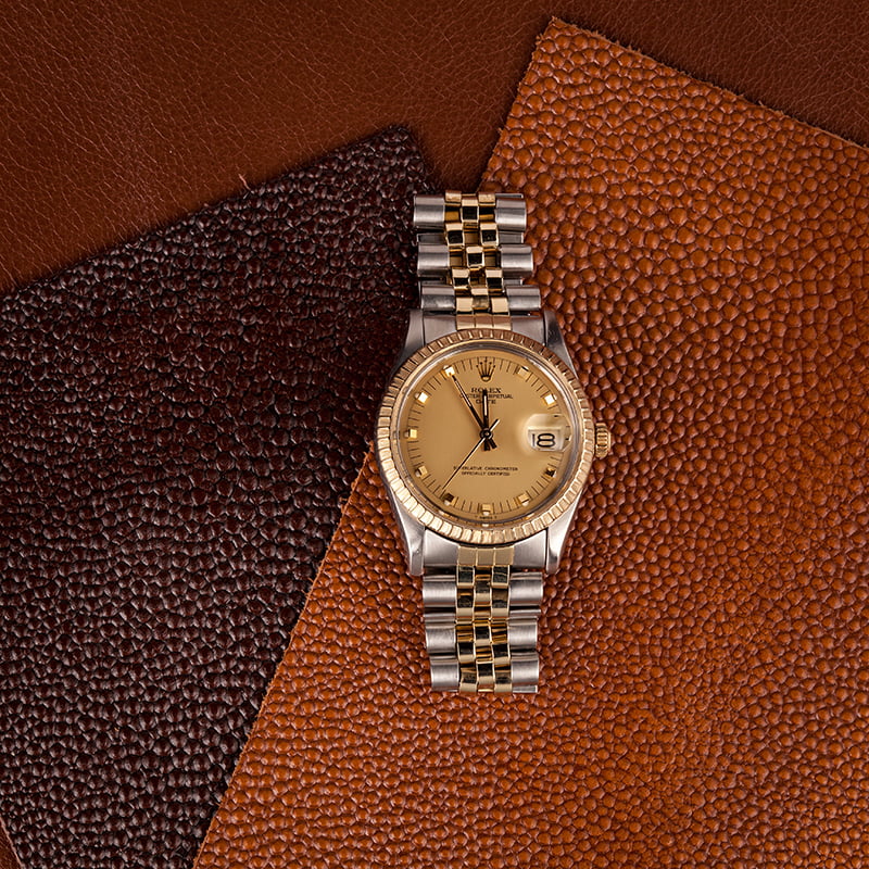 Pre-Owned Rolex Date 15053 Champagne Dial