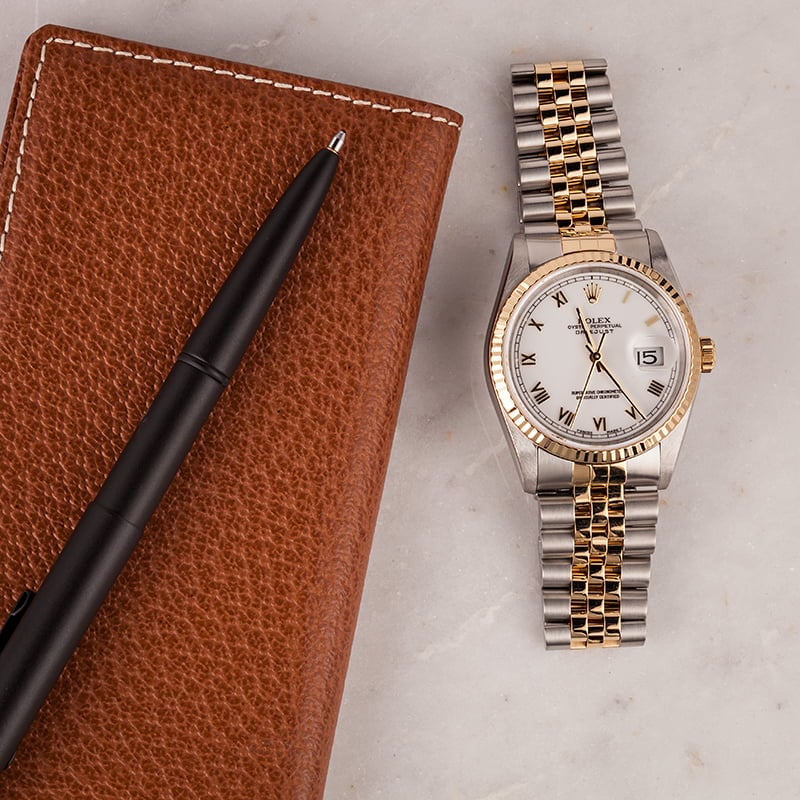 Pre-Owned Rolex Datejust 16233 Roman Dial Watch