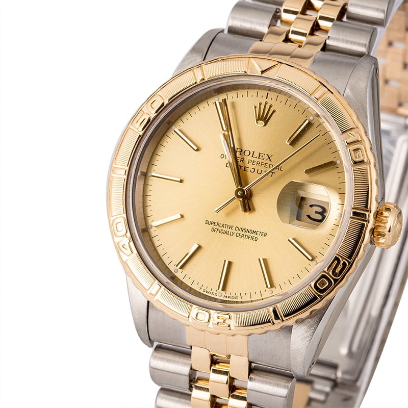 Used Rolex Datejust Two Tone Turn-O-Graph 16263 T