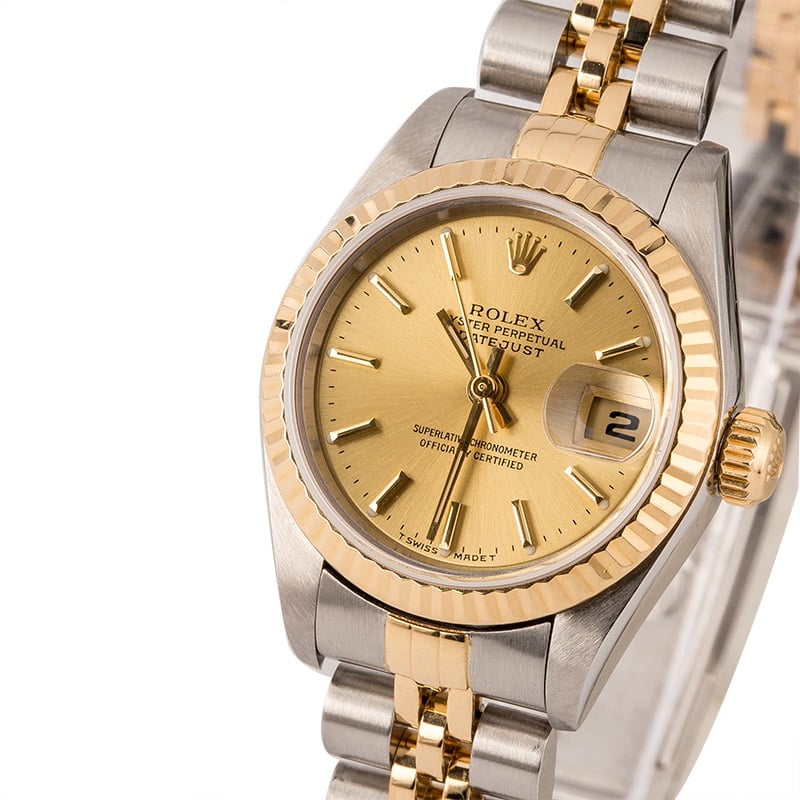PreOwned Rolex Ladies Two Tone Datejust 79173 Champagne T