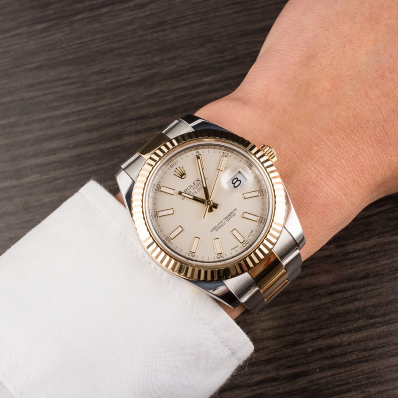 Used Rolex DateJust 41MM Ivory Dial