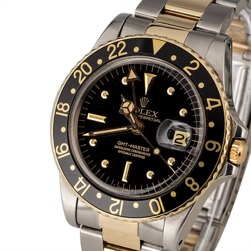 Vintage 1979 Rolex GMT-Master 1675 Black Nipple Dial
