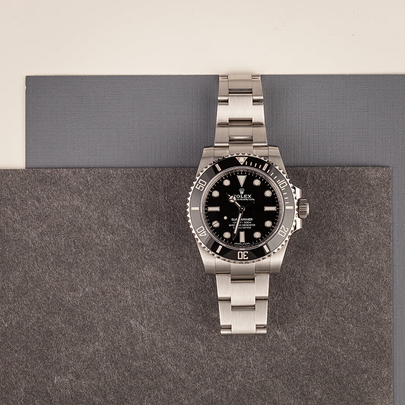 Rolex No Date Submariner 114060 Ceramic Timing Bezel