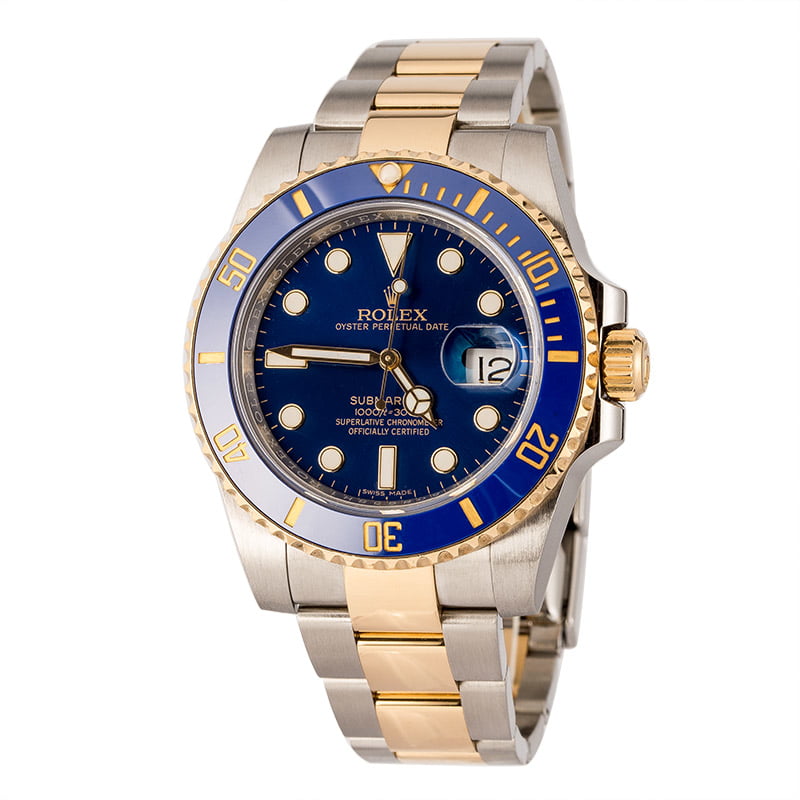 Rolex Blue Submariner 116613 Steel and Gold