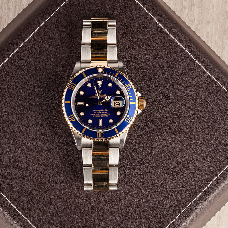 Pre-Owned Rolex Two Tone 16613 Submariner