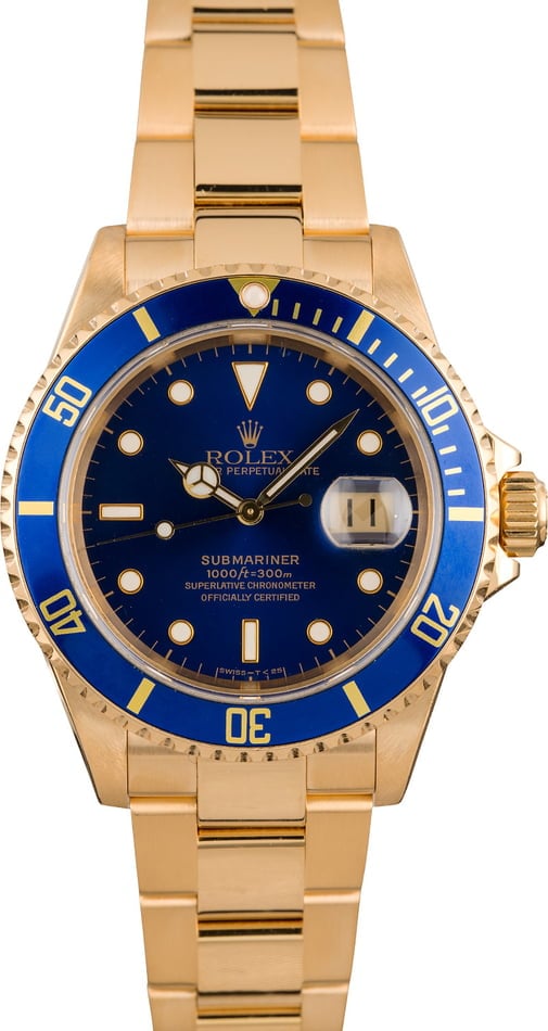 Pre Owned Rolex Submariner Gold 16618