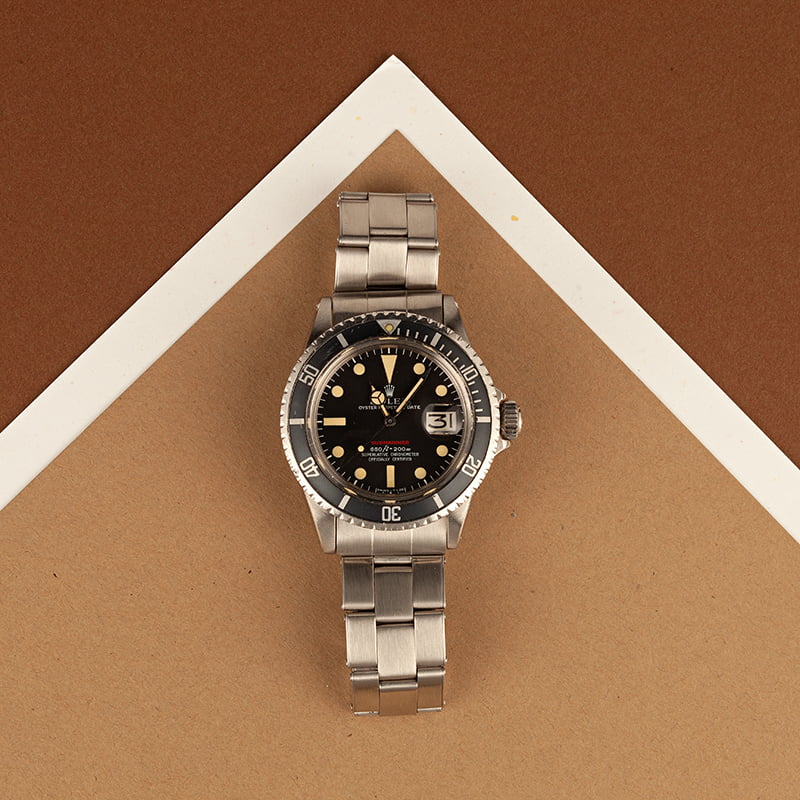 Vintage 1970 Rolex Red Submariner 1680 Feet First