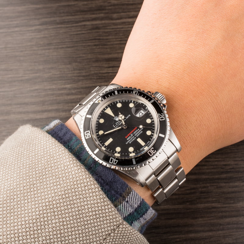 Vintage Rolex Red Submariner 1680 Feet First Dial