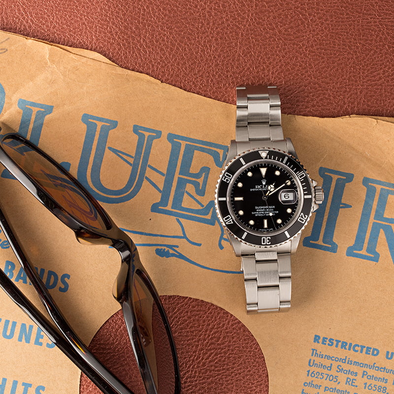 Pre Owned Rolex Submariner Black Dial 16800