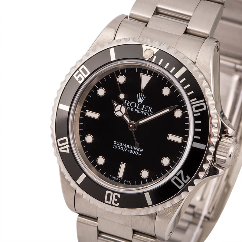 Used Rolex Submariner 14060 Black Dial No Date
