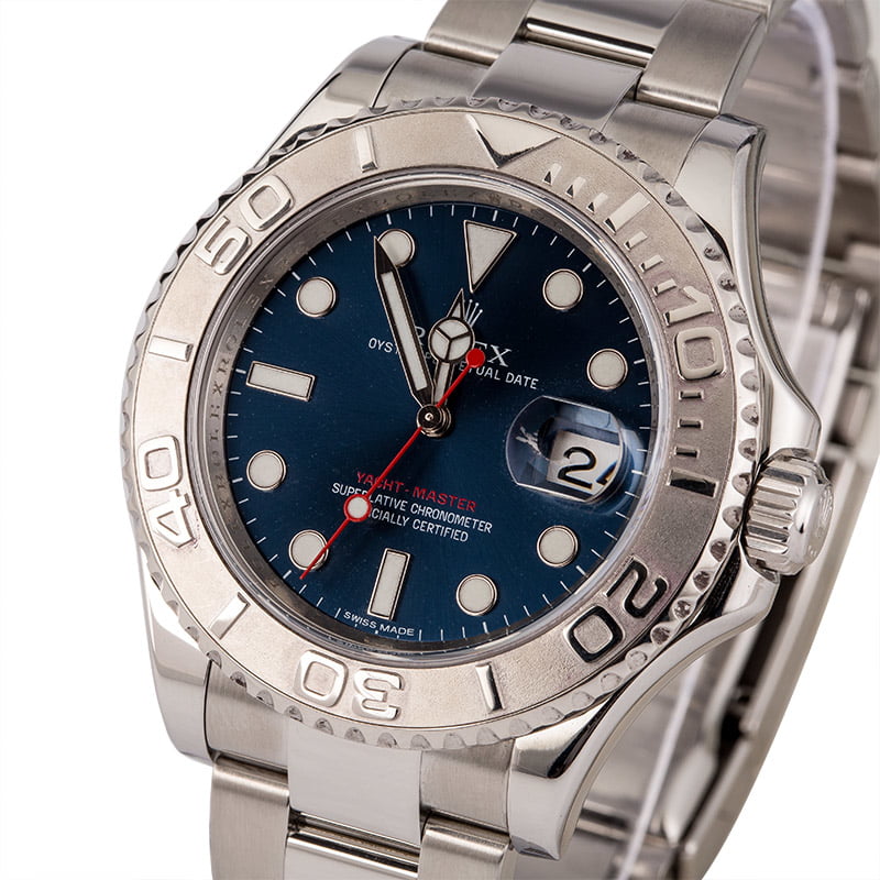 Used Rolex Steel Yacht-Master 116622 Blue Dial