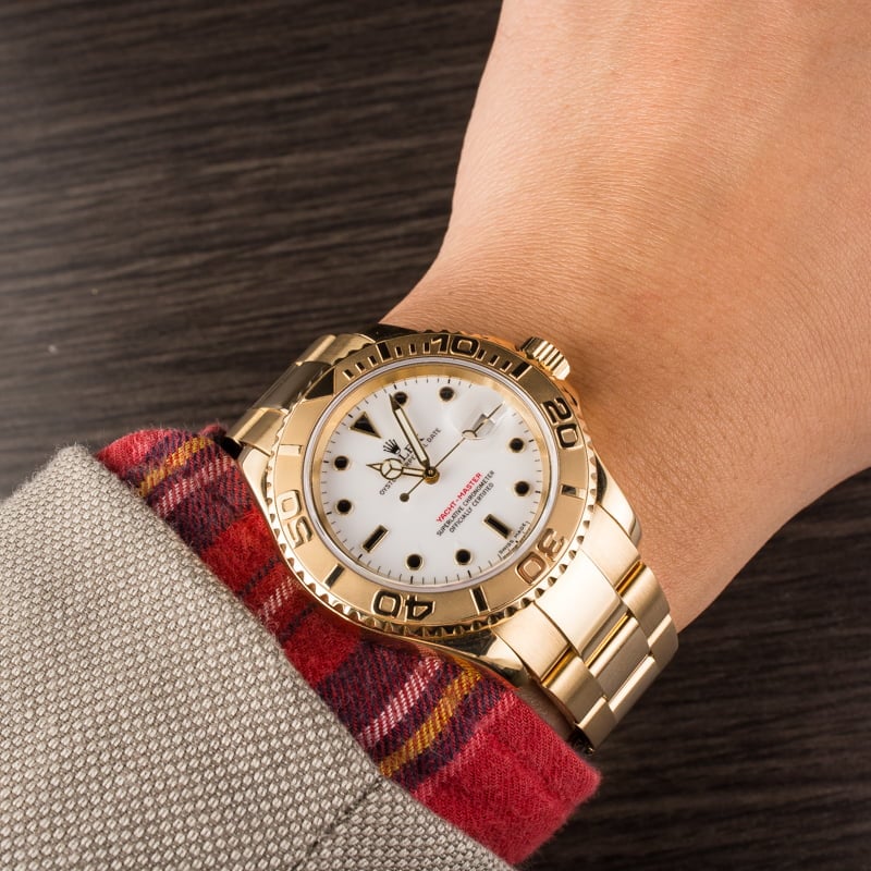 Pre-owned Rolex 18K Yellow Gold Yacht-Master
