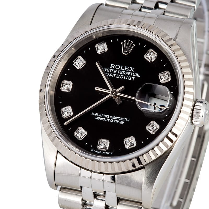 Rolex Datejust 16234 Black Diamond Dial