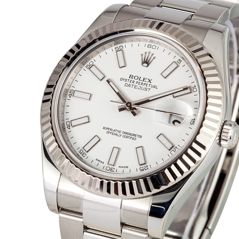 Rolex DateJust II 41MM White Dial 116334