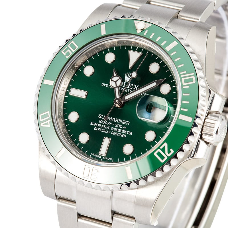 Rolex Submariner Green 116610V Hulk - Factory Stickers