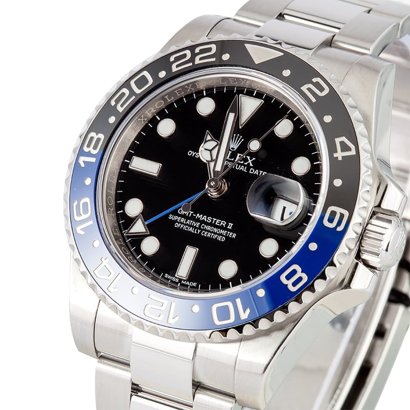 Used Rolex GMT-Master II Ref 116710B Ceramic 'Batman' Bezel