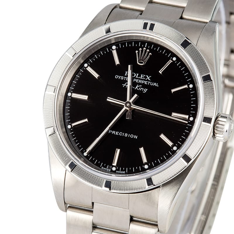 Rolex Air-King Stainless Steel Black Dial 14010M