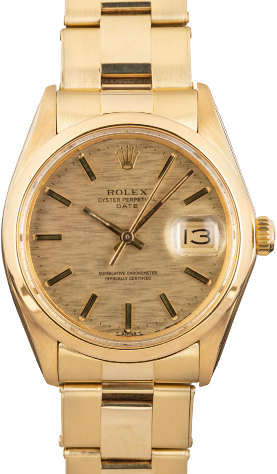 Used Rolex Date 1500 Yellow Gold