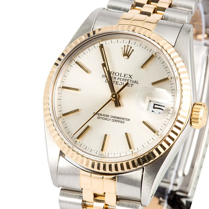 Rolex Datejust 16013 Silver Certified Pre-Owned