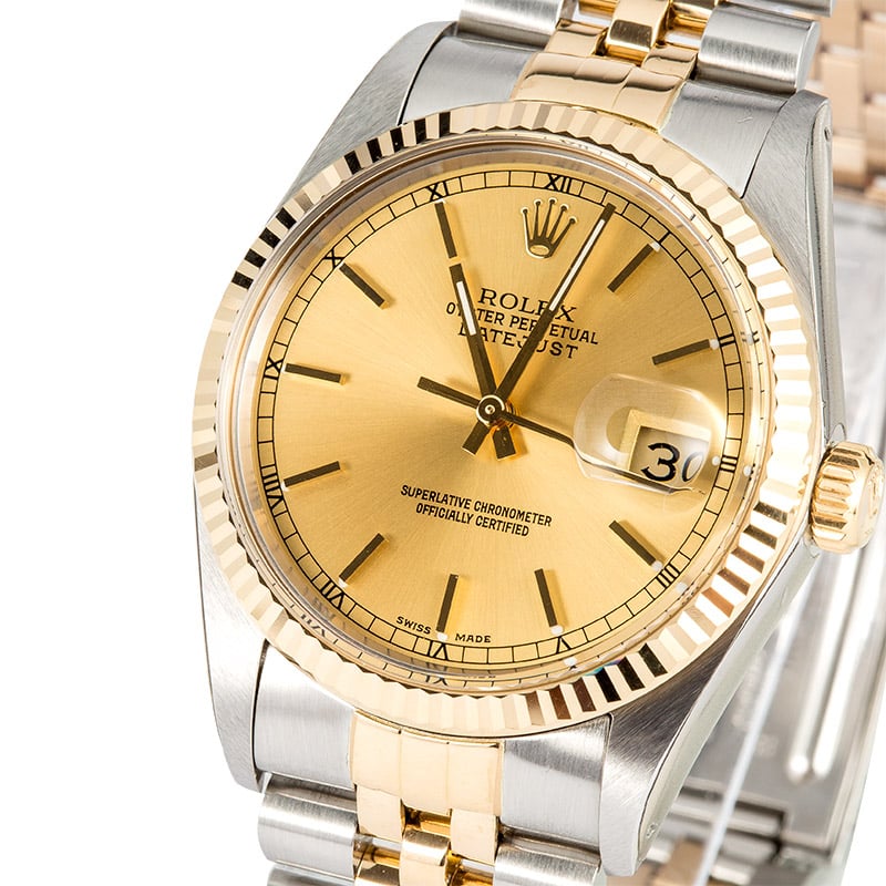 Rolex Datejust Stainless Steel and 18k Gold 16013