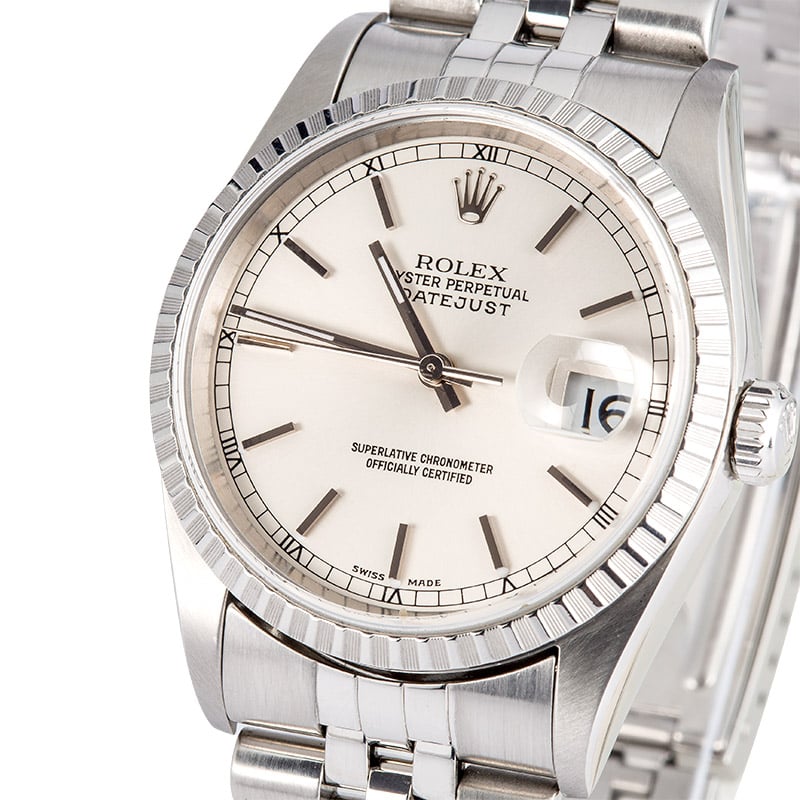 Rolex Datejust Stainless 16220 Jubilee Bracelet