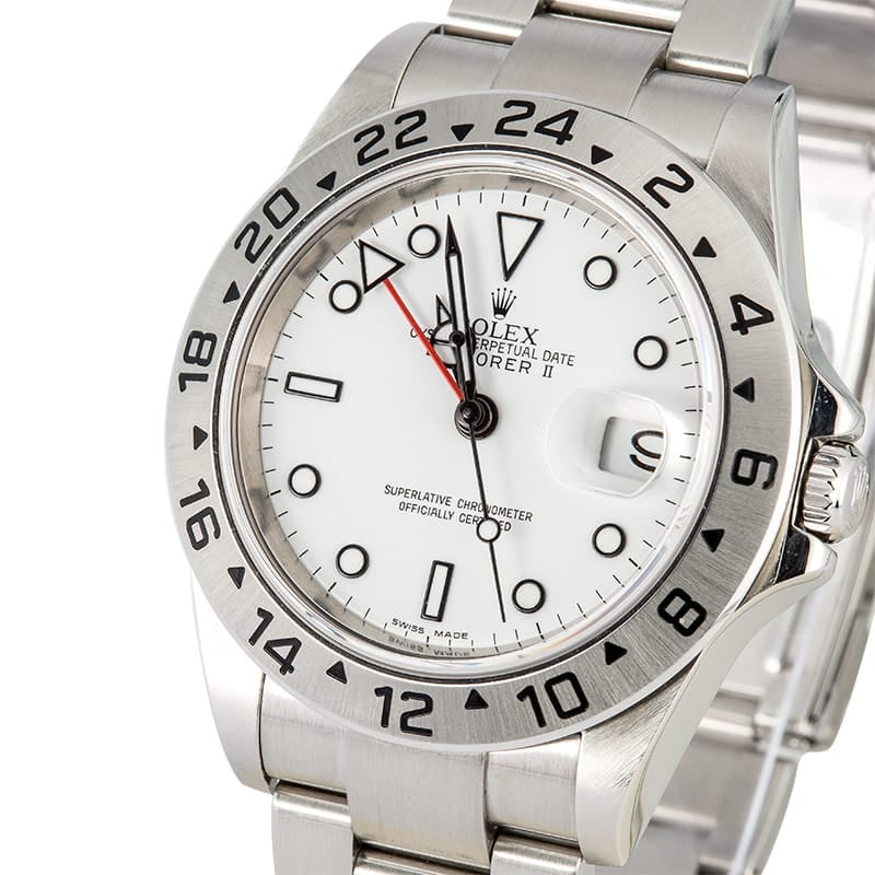 Rolex Explorer 2 16570T White Dial