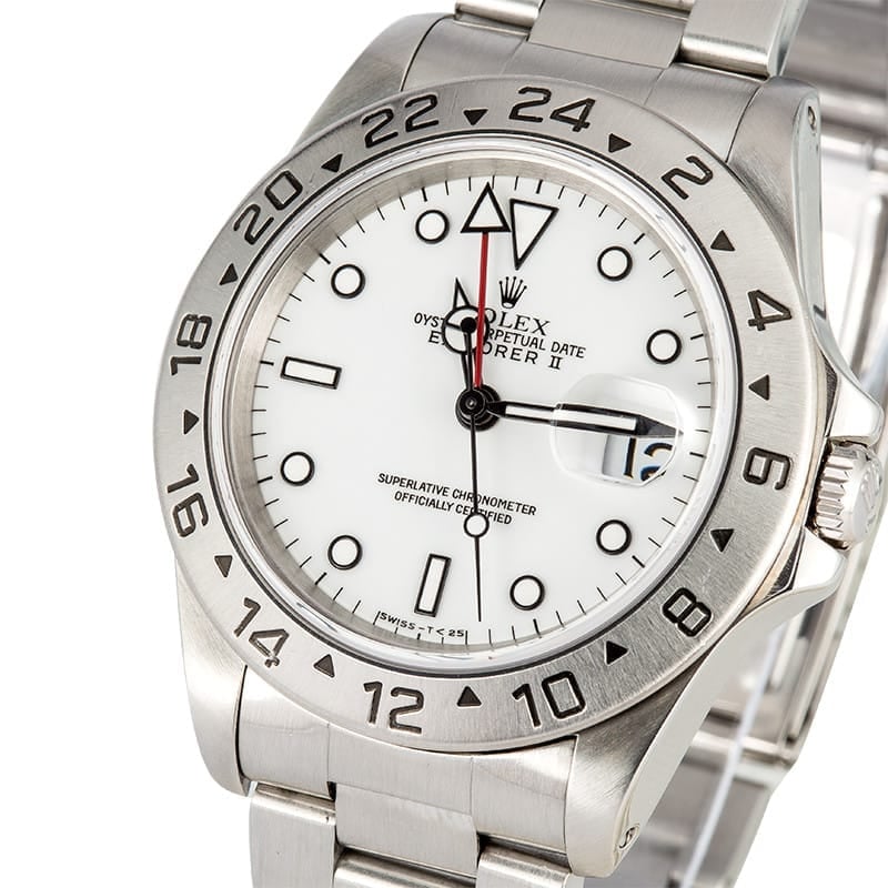 Rolex Explorer II 16570 White Dial