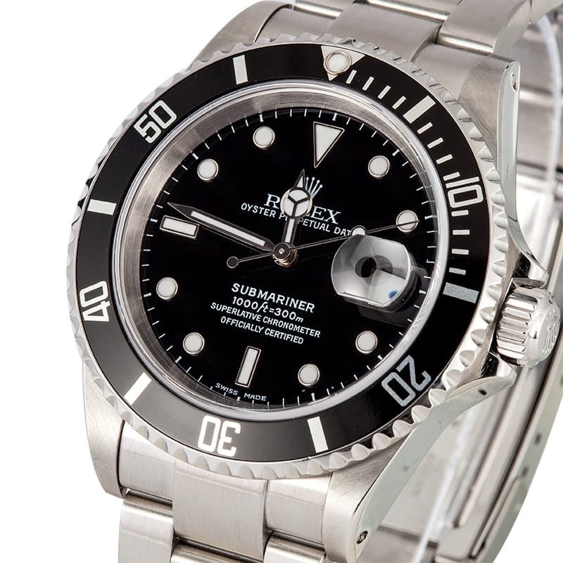 Submariner Rolex Black 16610 X