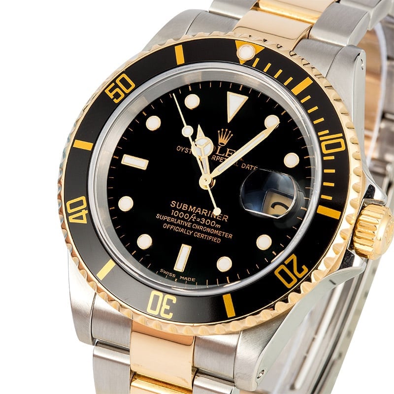 Rolex Submariner 16613 100% Authentic Black