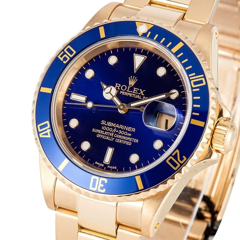 18K Yellow Gold Rolex Submariner
