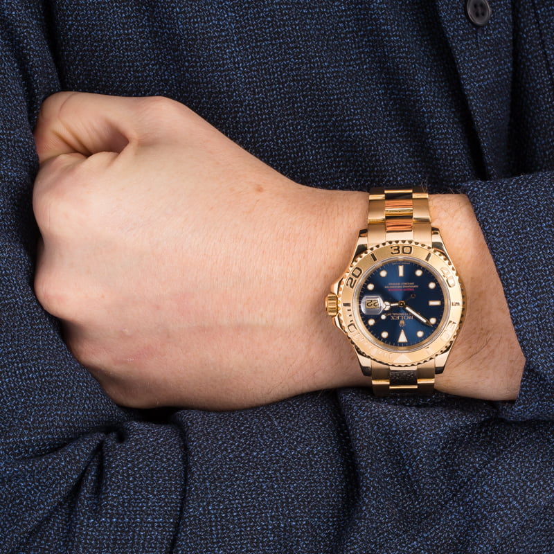 Rolex Yacht-Master 16628 Yellow Gold Blue Dial